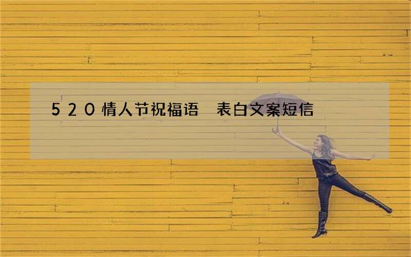 520情人节祝福语 表白文案短信